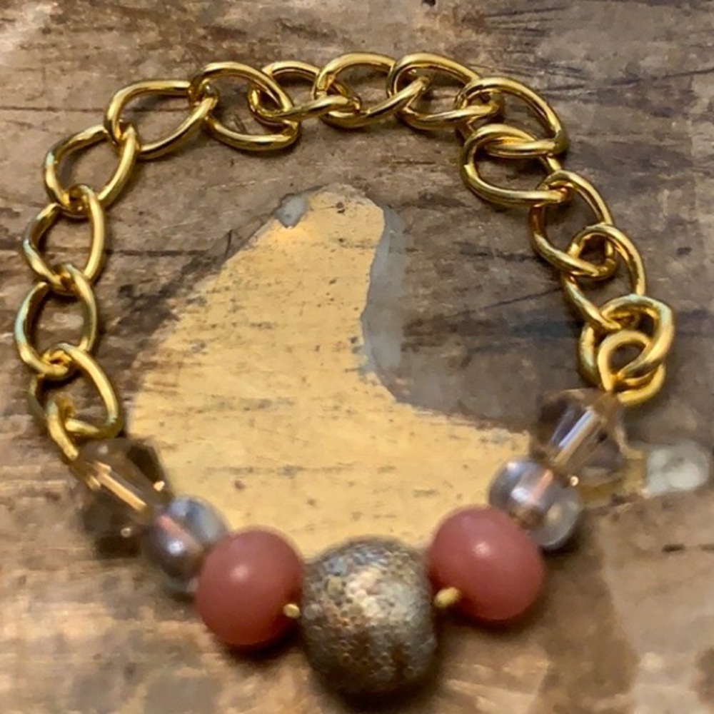 Beads & chain fashion Ring